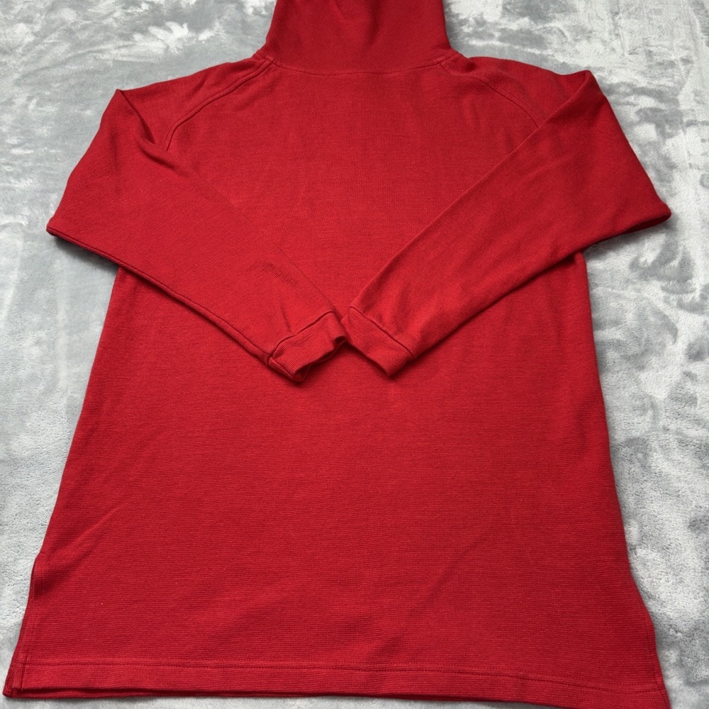 Hunt Club Turtleneck Shirt Lg Red Mock Neck 100% Cotton